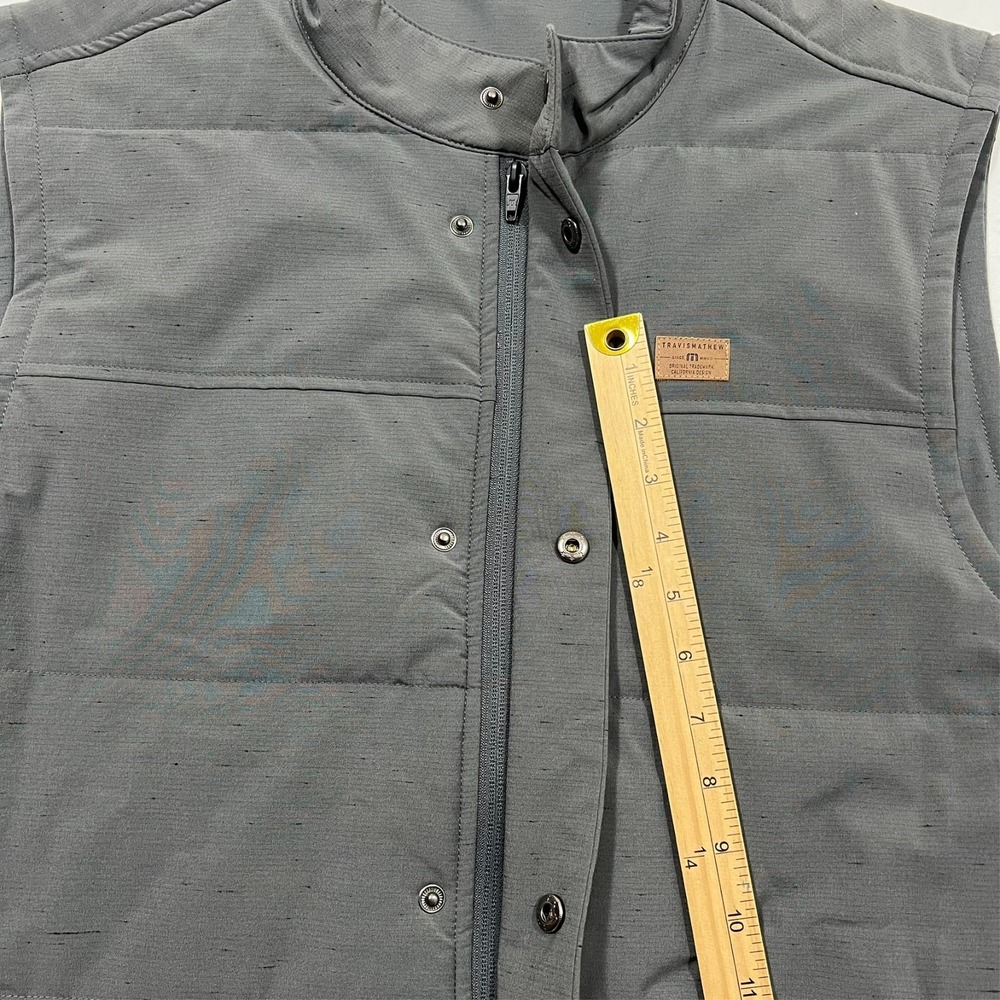 Travis Mathew Vest Snowbody Better‎ Golf Gray Puffer Quilted Outdoors Men's XL - Picture 5 of 13